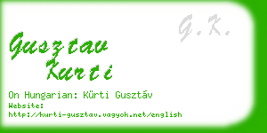 gusztav kurti business card